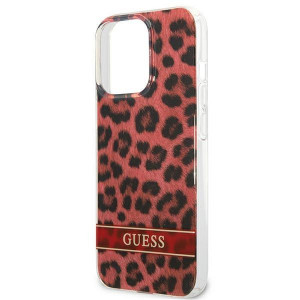 Оригинален гръб GUESS Leopard GUHCP13LHSLEOR - iPhone 13 Pro червен - Img 6