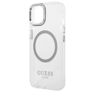 Оригинален гръб GUESS Metal Outline GUHMP14MHTRMS MagSafe - iPhone 14 Plus сребрист - Img 6
