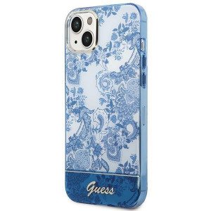 Оригинален гръб GUESS Porcelain GUHCP14MHGPLHB - iPhone 14 Plus син - Img 2