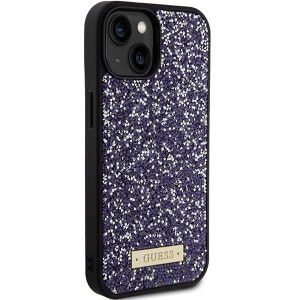 Оригинален гръб GUESS Rhinestone Metal Logo - iPhone 15 розов - Img 4
