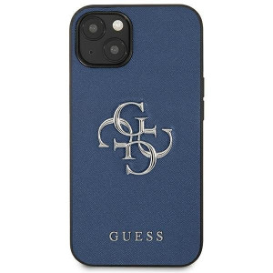 Оригинален гръб GUESS Saffiano 4G Metal Logo GUHCP13SSA4GSBL - iPhone 13 mini син - Img 3
