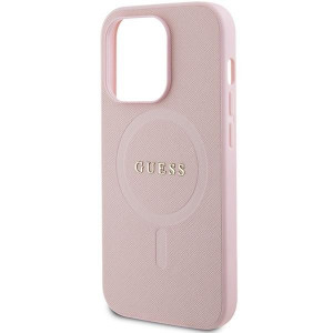 Оригинален гръб GUESS Saffiano MagSafe GUHMP14XPSAHMCP - iPhone 14 Pro Max розов - Img 6