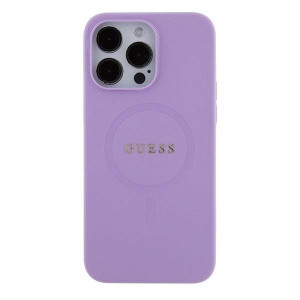 Оригинален гръб GUESS Saffiano MagSafe - iPhone 15 Pro лилав - Img 3