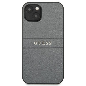 Оригинален гръб GUESS Saffiano Stripe GUHCP13SPSASBGR - iPhone 13 mini сив - Img 3