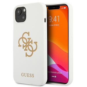 Оригинален гръб GUESS Silicone 4G Logo GUHCP13SLS4GGWH - iPhone 13 mini бял - Img 1