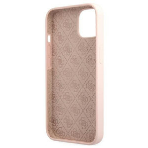 Оригинален гръб GUESS Silicone Script Gold Logo GUHMP13MLSLMGLP MagSafe - iPhone 13 светлорозов - Img 6