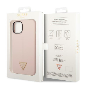 Оригинален гръб GUESS Silicone Triangle GUHCP14SSLTGP - iPhone 14 розов - Img 8
