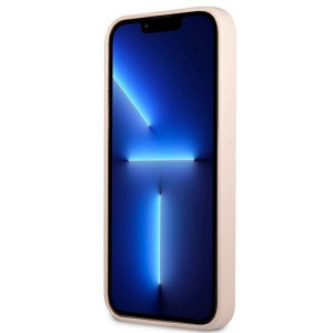 Оригинален гръб GUESS Silicone Triangle Logo GUHCP13LSLTGP - iPhone 13 Pro розов - Img 5
