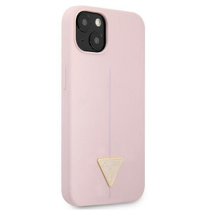 Оригинален гръб GUESS Silicone Triangle Logo GUHCP13MSLTGU - iPhone 13 лилав - Img 4