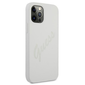 Оригинален гръб GUESS Silicone Vintage Script GUHCP12LLSVSCR - iPhone 12 Pro Max кремав - Img 4