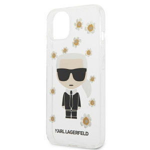 Оригинален гръб KARL LAGERFELD Flower Ikonik Кarl KLHCP13SHFLT - iPhone 13 mini прозрачен - Img 6