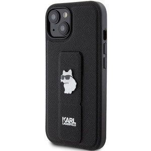 Оригинален гръб KARL LAGERFELD Gripstand Saffiano Choupette Pins - iPhone 15 Plus / 14 Plus черен - Img 2