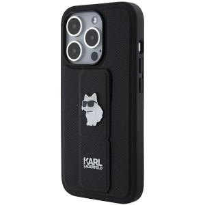 Оригинален гръб KARL LAGERFELD Gripstand Saffiano Choupette Pins - iPhone 14 Pro черен - Img 2