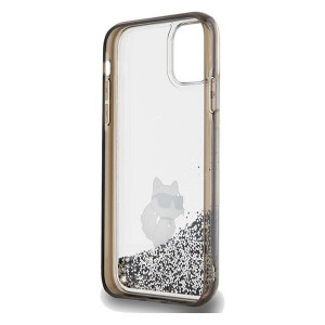 Оригинален гръб KARL LAGERFELD Liquid Glitter Choupette - iPhone 11 прозрачен - Img 7