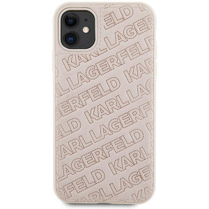 Оригинален гръб KARL LAGERFELD Quilted K Pattern - iPhone 11 розов - Img 3