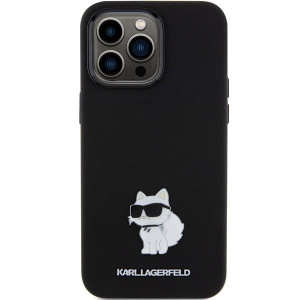 Оригинален гръб KARL LAGERFELD Silicone Choupette Metal Pin - iPhone 15 Pro черен - Img 3