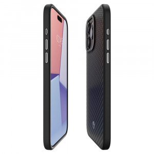 Оригинален гръб SPIGEN Enzo Aramid MagSafe - iPhone 15 Pro черен мат - Img 7