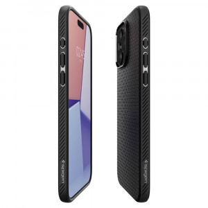 Оригинален гръб SPIGEN Liquid Air - iPhone 15 Pro черен мат - Img 7