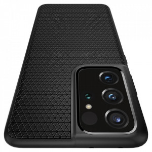 Оригинален гръб SPIGEN Liquid Air - Samsung Galaxy S21 Ultra 5G черен мат - Img 6