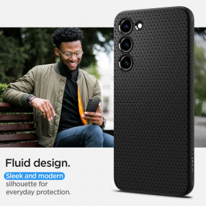 Оригинален гръб SPIGEN Liquid Air - Samsung Galaxy S23 черен мат - Img 15