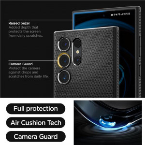 Оригинален гръб SPIGEN Liquid Air - Samsung Galaxy S24 Ultra черен мат - Img 15