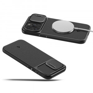 Оригинален гръб SPIGEN Optik Armor MagSafe - iPhone 15 Pro черен - Img 12