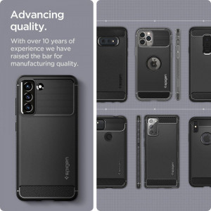 Оригинален гръб SPIGEN Rugged Armor - Samsung Galaxy S21 FE 5G черен мат - Img 14