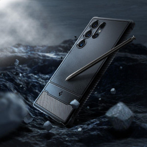 Оригинален гръб SPIGEN Rugged Armor - Samsung Galaxy S24 Ultra черен мат - Img 9