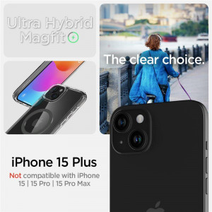 Оригинален гръб SPIGEN Ultra Hybrid MagSafe - iPhone 15 Plus графит - Img 4