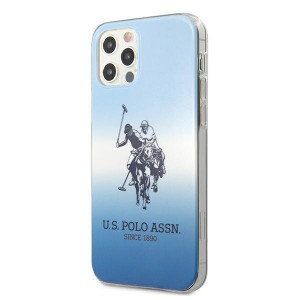 Оригинален гръб US POLO Gradient USHCP12MPCDGBL - iPhone 12 / 12 Pro син - Img 2