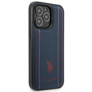 Оригинален гръб US POLO Leather Stitch USHCP14XPFAV - iPhone 14 Pro Max тъмносин - Img 4