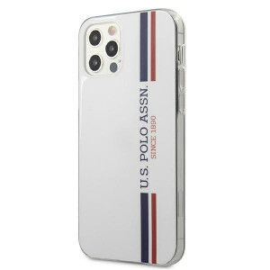 Оригинален гръб US POLO Tricolor USHCP12MPCUSSWH - iPhone 12 / 12 Pro бял - Img 2