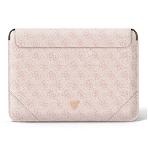 Оригинален калъф за лаптоп GUESS 4G Uptown Triangle Logo GUCS16P4TP 16" розов - Img 1
