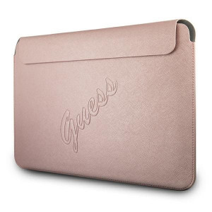 Оригинален калъф за лаптоп GUESS Saffiano Script GUCS13PUSASPI 13" розов - Img 2