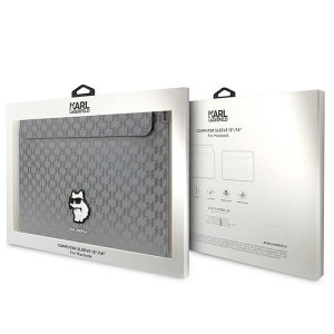 Оригинален калъф за лаптоп KARL LAGERFELD Saffiano Monogram Choupette KLCS14SAKHPCG 14" сребрист - Img 4