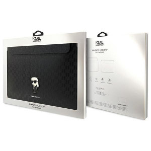 Оригинален калъф за лаптоп KARL LAGERFELD Saffiano Monogram Ikonik KLCS16SAKHPKK 16" черен - Img 4