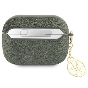 Оригинален калъф за слушалки GUESS Glitter Flake 4G Charm GUAP2GLGSHA - AirPods Pro 2 зелен - Img 2