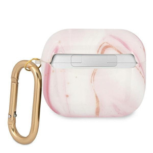 Оригинален калъф за слушалки GUESS Marble GUA3UNMP - AirPods 3 розов - Img 2