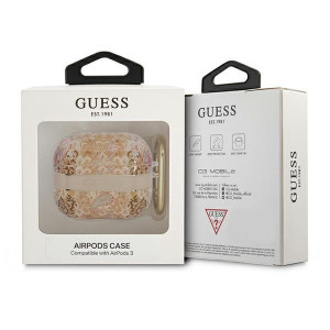 Оригинален калъф за слушалки GUESS Paisley Strap GUA3HHFLD - AirPods 3 златист - Img 3