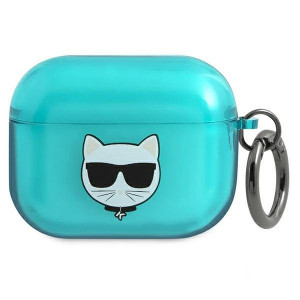 Оригинален калъф за слушалки Karl LAGERFELD Choupette KLAPUCHFL - AirPods Pro син - Img 1