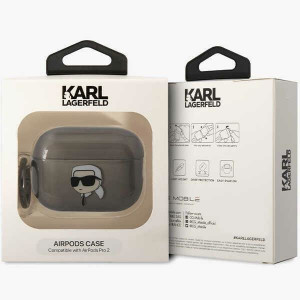 Оригинален калъф за слушалки Karl LAGERFELD Ikonik Karl KKLAP2HNIKTCK - AirPods Pro 2 черен - Img 4