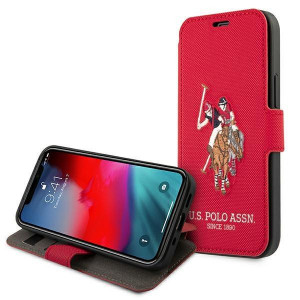 Оригинален калъф тип книга US POLO Polo Embroidery USFLBKP12LPUGFLRE - iPhone 12 Pro Max червен - Img 6