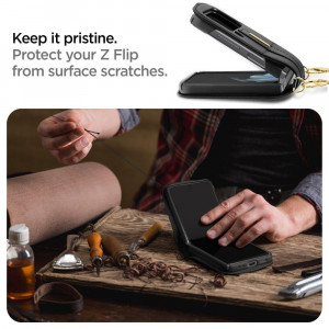 Оригинален калъф SPIGEN Lienar Calin - Samsung Galaxy Z Flip4 черен - Img 14