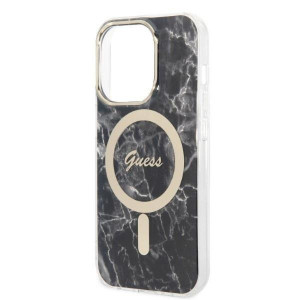Оригинален комплект GUESS Marble (гръб + зарядно) MagSafe GUBPP14XHMEACSK - iPhone 14 Pro Max черен - Img 6