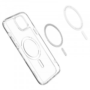 Оригинален прозрачен гръб с цветна рамка SPIGEN Crystal Hybrid MagSafe - iPhone 15 Pro Max прозрачен - Img 10