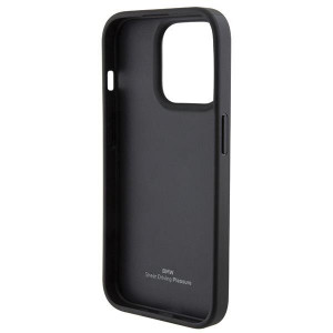 Оригинален твърд гръб от еко кожа BMW Leather Textured & Stripe - iPhone 15 Pro черен - Img 7