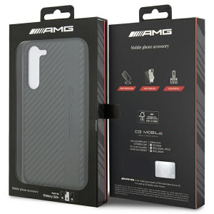 Оригинален твърд гръб AMG Carbon Stripe & Embossed AMHCS23MBLSCA - Samsung Galaxy S23+ черен - Img 8