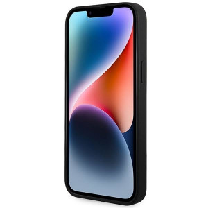 Оригинален твърд гръб AMG Leather Curved Lines MagSafe AMHMP14XOSDBK - iPhone 14 Pro Max черен - Img 5