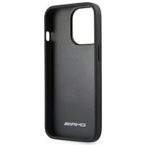 Оригинален твърд гръб AMG Leather Debossed Lines AMHCP14LGSEBK - iPhone 14 Pro черен - Img 7