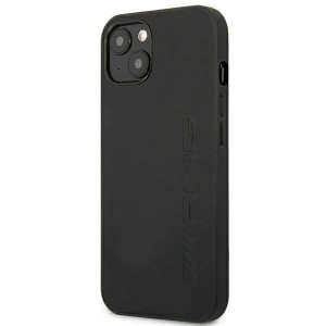 Оригинален твърд гръб AMG Leather Hot Stamped AMHCP14SDOLBK - iPhone 14 черен - Img 2
